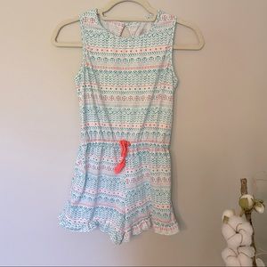 Adorable Girls Tribal Pattern Romper Pajamas